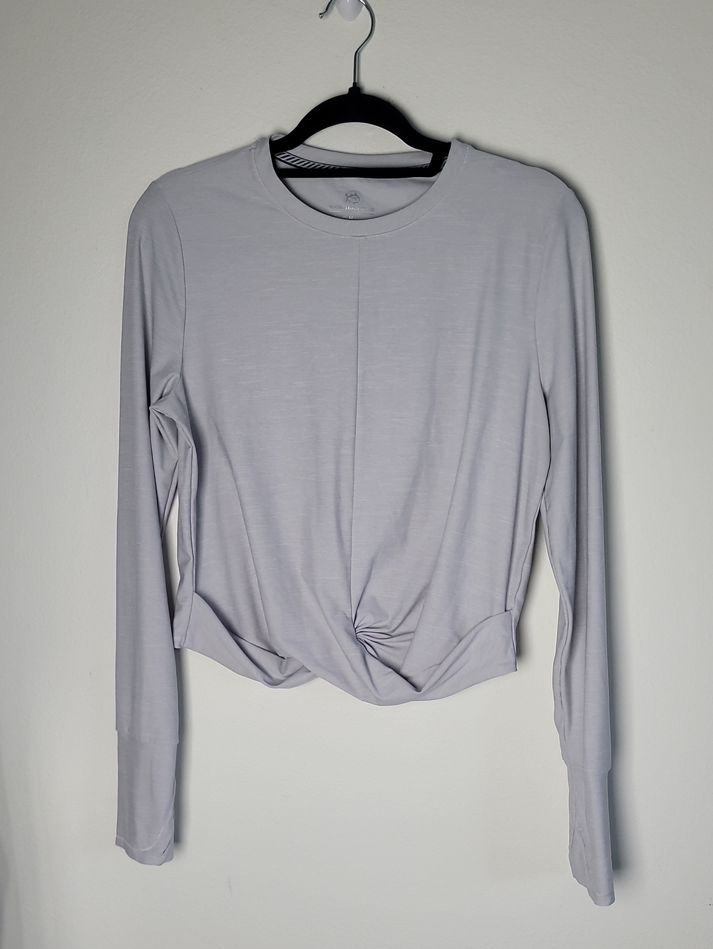Southern tide Mock Tie gray long sleeve top Size Medium